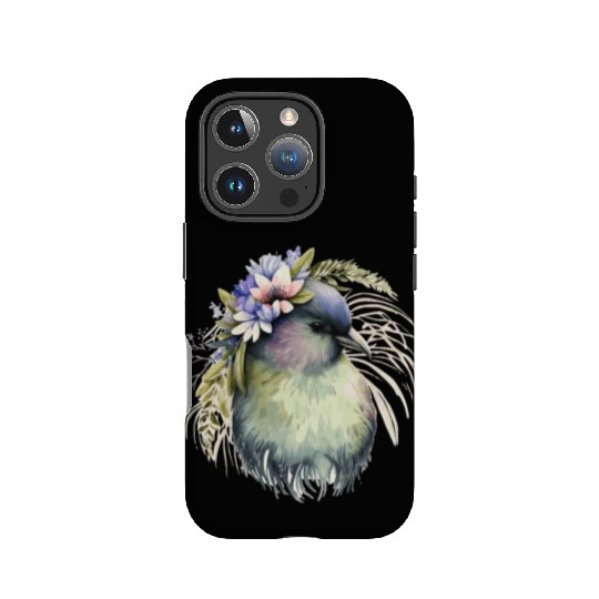 Cute Kiwi Bird Flower Crown Floral Exotic Birds IPhone Cases