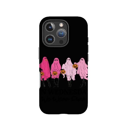 Breast Cancer On Wednesday We Wear Pink Halloween IPhone Cases