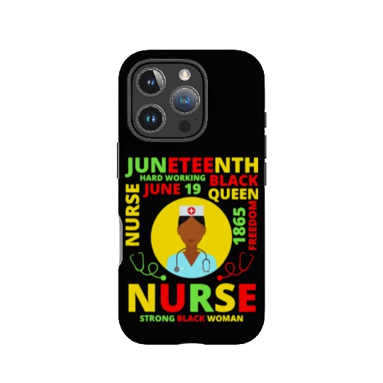 Juneteenth Black Nurse Costume Melanin Black IPhone Cases