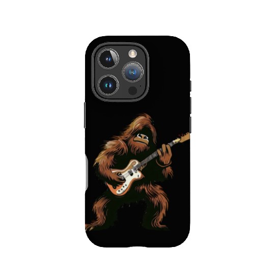 Bigfoot plays guitar IPhone Cases