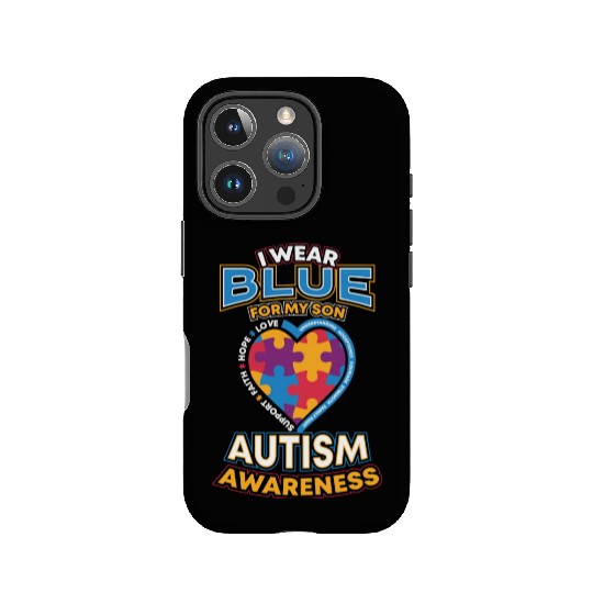 I Wear Blue for My Son Autism Awareness summer IPhone Cases
