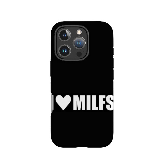 i love milfs black design IPhone Cases