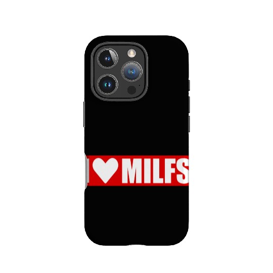 I love milfs red design IPhone Cases
