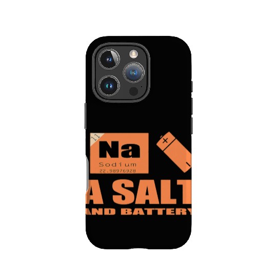Salt Battery Chemist Science Geek Funny Sayings Pu IPhone Cases