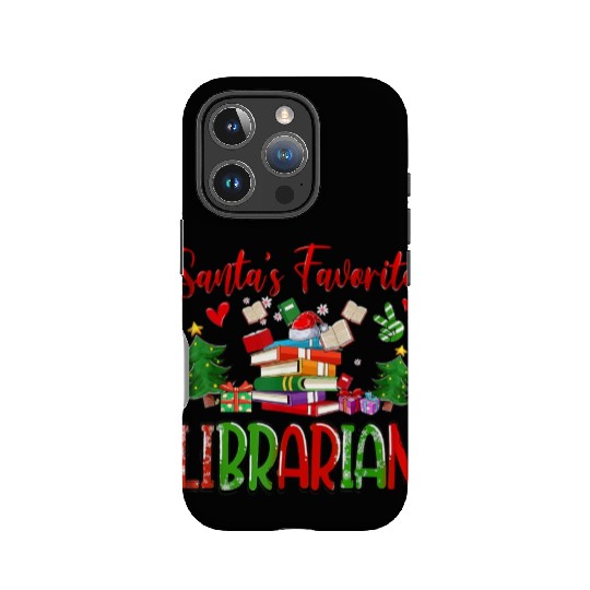 Santas Favorite Librarian Cute Book Lover Christma IPhone Cases