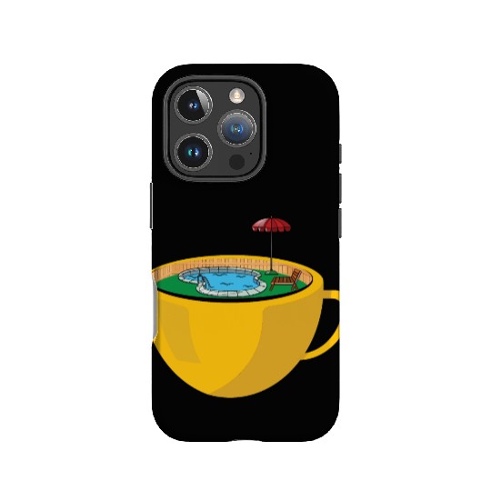Swimming pool on a coffee cup IPhone Cases