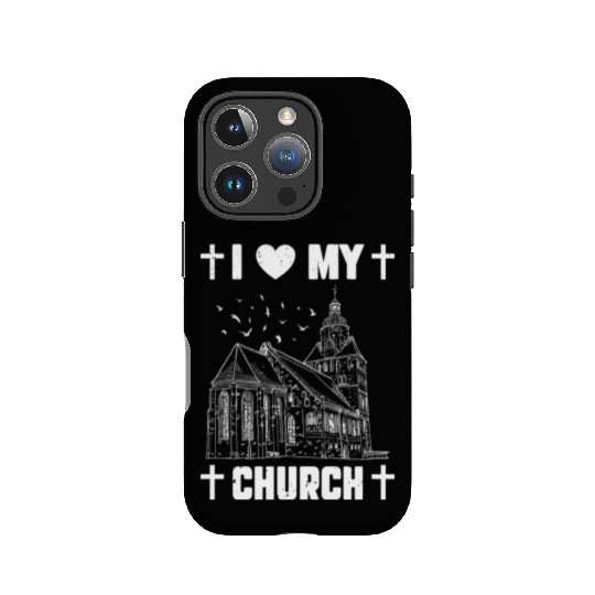 I Love My Church Funny Religious Guy Girl Church IPhone Cases