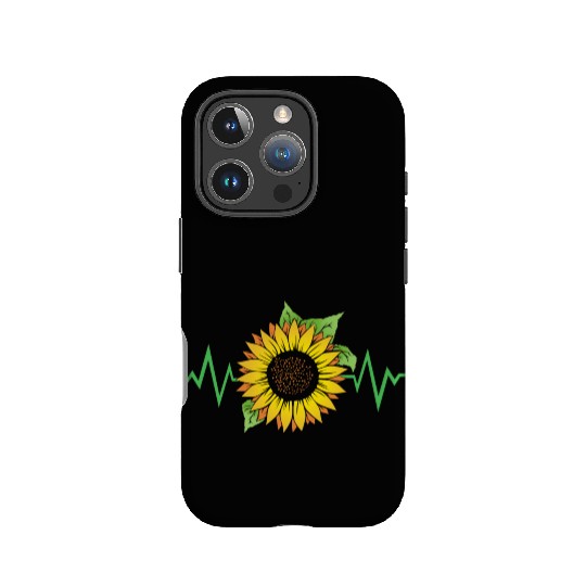 Sunflower Heartbeat Flower Lover Florist For Women IPhone Cases