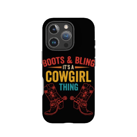 Boots & bling. it's a cowgirl thing IPhone Cases