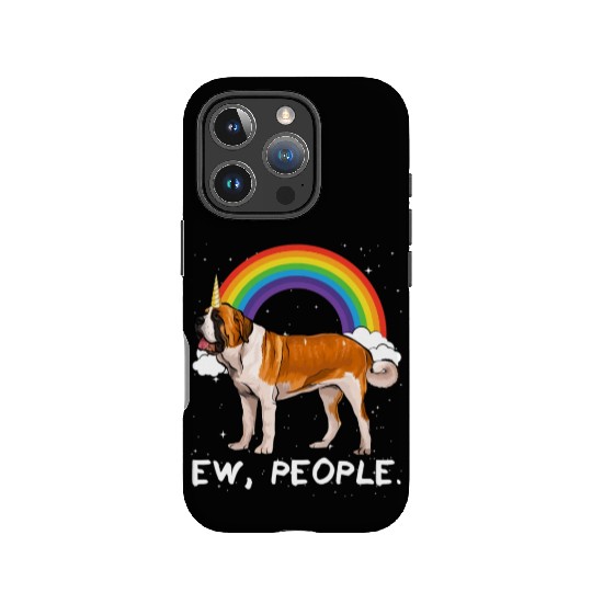 Rainbow St Bernard Ew People Unicorn Dog IPhone Cases