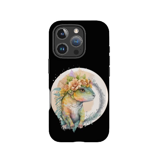 Cute Lizard Chameleon Flower Crown Pet Reptile Lov IPhone Cases