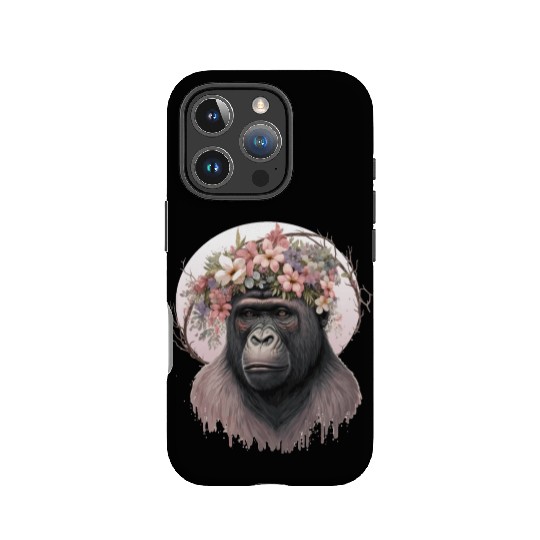 Floral Gorilla Flower Crown Monkey Lover IPhone Cases