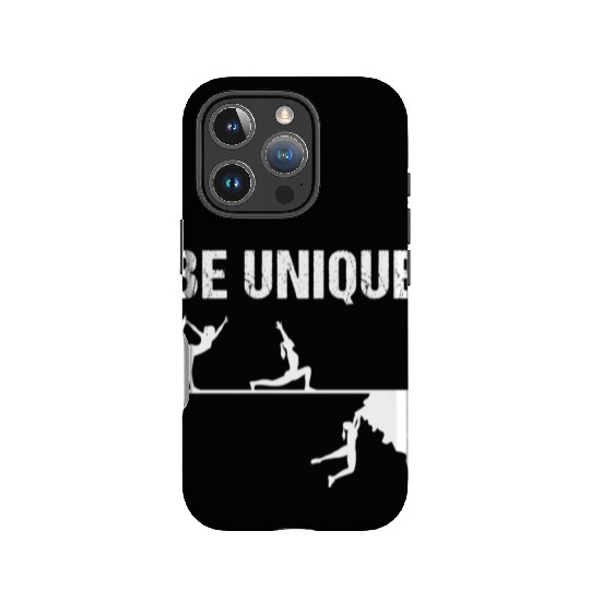 Be Unique Rock Climbing Girl Motivational Design IPhone Cases