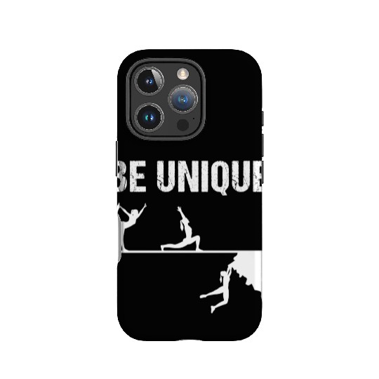 Be Unique Rock Climbing Girl Motivational Design IPhone Cases