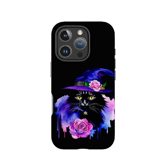 Watercolor Cat Halloween Sublimation IPhone Cases