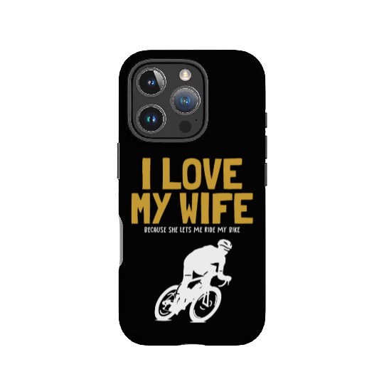 I love my Wife Cyclist Gravel City Bike Cyclist IPhone Cases