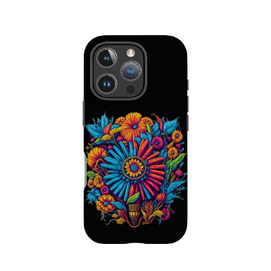 colorful floral bouquet graphic design IPhone Cases