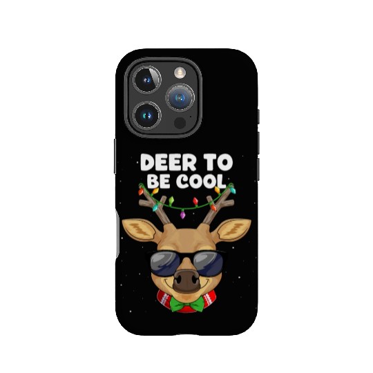 Deer To Be Cool Christmas Reindeer Xmas Matching IPhone Cases