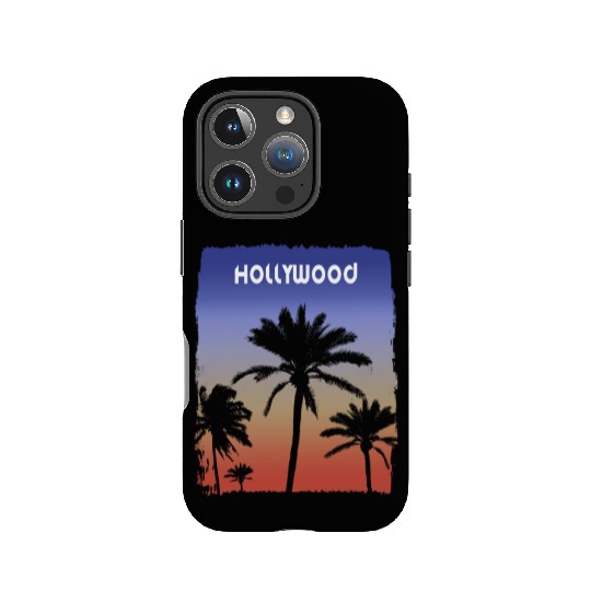 Hollywood California Sunset Vacation Souvenir IPhone Cases