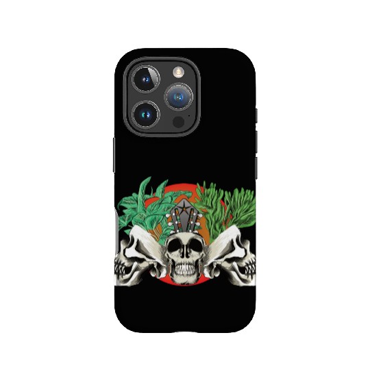 Skull Plant of the blood moon night light IPhone Cases