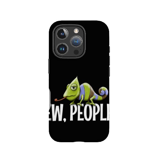 Ew People Grumpy Chameleon Lovers Sarcastic Joke IPhone Cases