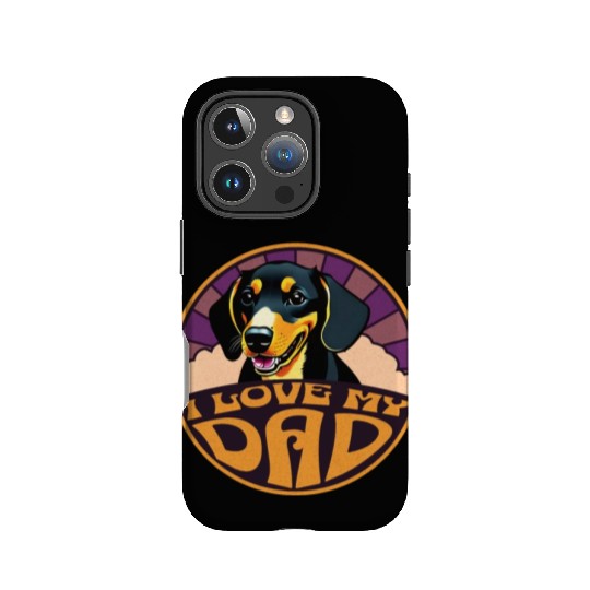 I Love My Dad - Dachshund IPhone Cases