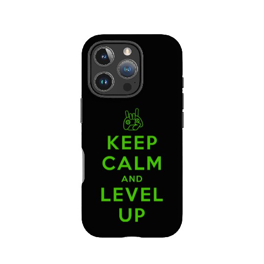 keep calm and level up IPhone Cases