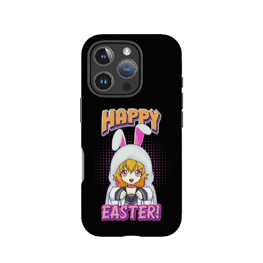 Happy Easter Anime Girl In Cute Bunny Ears Hood IPhone Cases