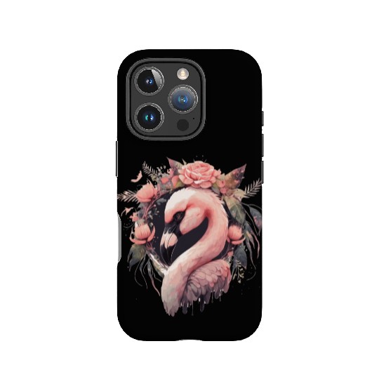 Cute Pink Flamingo Tropical Bird Flower Crown Flor IPhone Cases