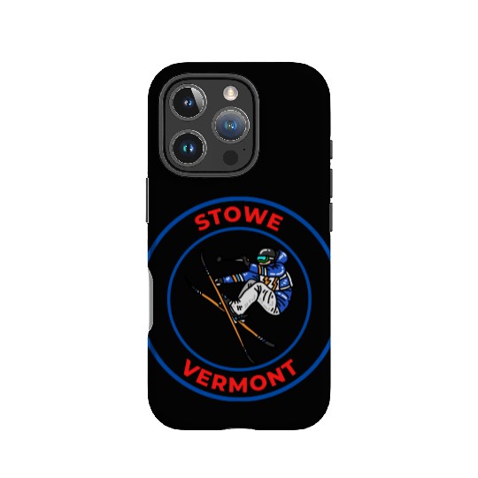 Retro Skiing in Stowe Vermont Holiday Souvenir IPhone Cases