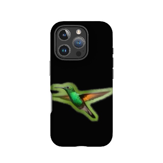 Green Hummingbird Illustration Bird Lover IPhone Cases