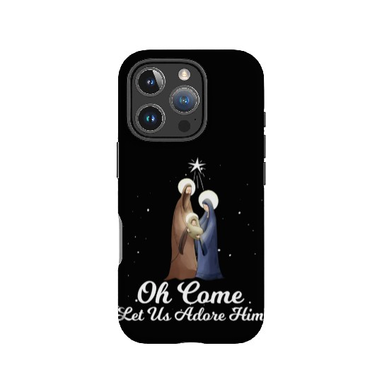 Let Us Adore Him Advent Nativity Scene IPhone Cases