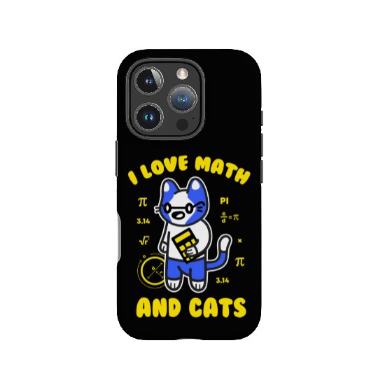 I Love Math And Cats Pi Day Teacher Cat IPhone Cases
