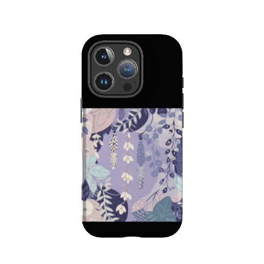 Wisteria Pattern, Japanese Kimono Fabric Pattern IPhone Cases