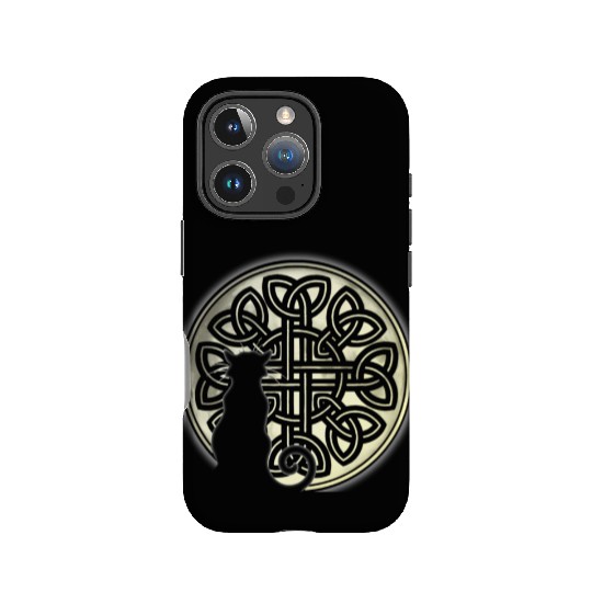 Celtic Knot Cat And The Moon IPhone Cases