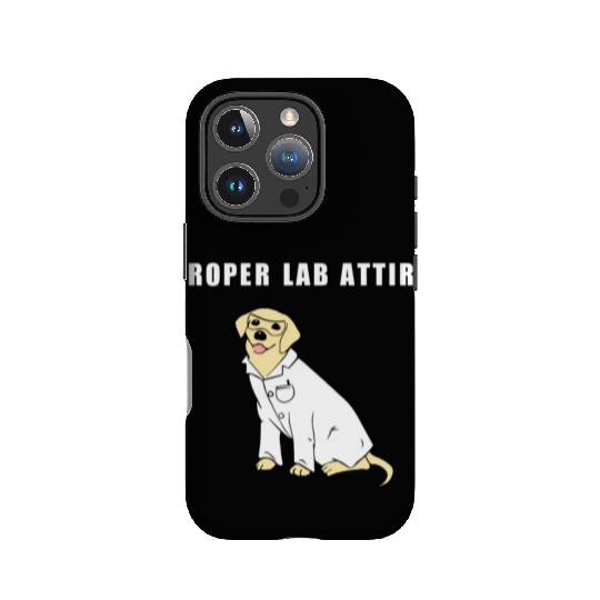 Proper Lab Attire Laboratory Dog Pun Science IPhone Cases
