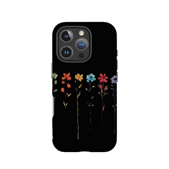 Serene Linear Floral Artwork IPhone Cases