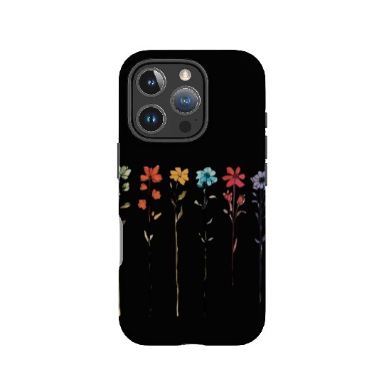 Serene Linear Floral Artwork IPhone Cases