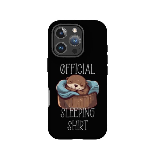 Official sleeping pajama IPhone Cases sea otter
