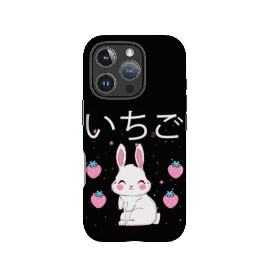 Strawberry Milk Bunny Aesthetic Vaporwave Anime IPhone Cases