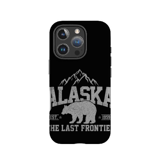 Alaska The Last Frontier Est 1959 Grizzly Bear Mou IPhone Cases