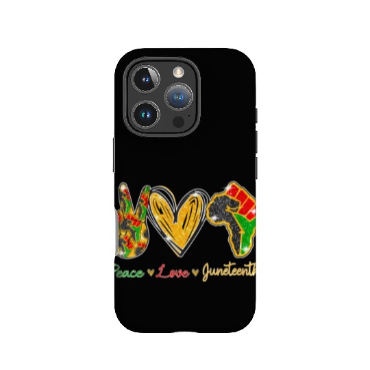 Peace Love Junenth Black History Pride African Ame IPhone Cases