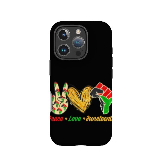 Peace Love Junenth Black Pride Freedom Independenc IPhone Cases
