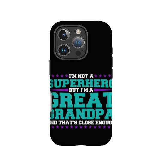 Superhero Great Grandpa IPhone Cases