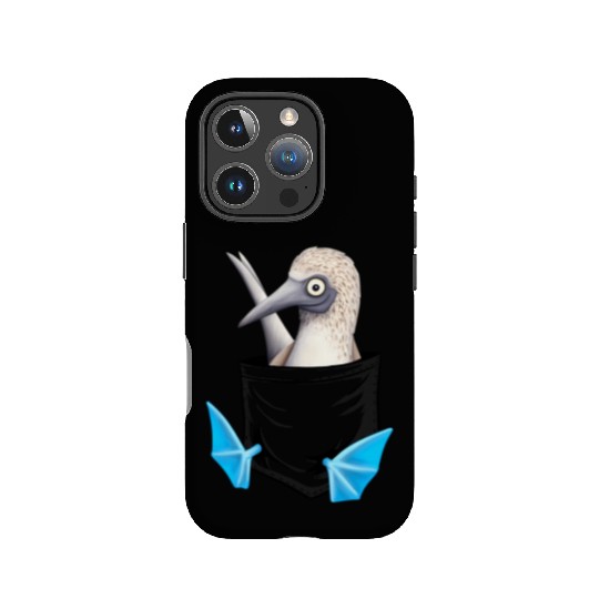 Bird Drawing Fancy Blue Foot Booby In Pocket IPhone Cases