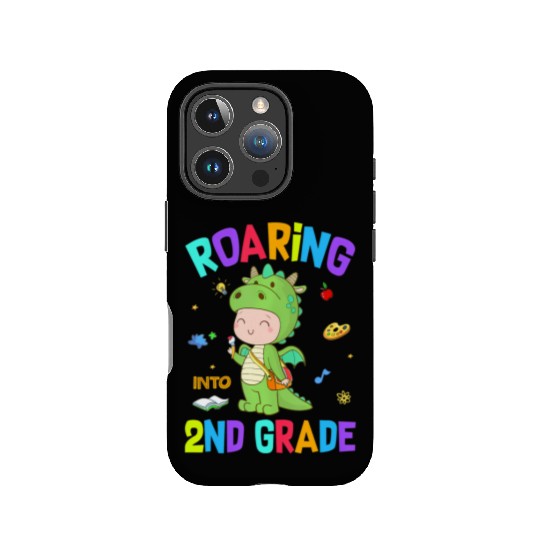 Roaring Into 2nd Grade T Rex Dinosaur Back To Scho IPhone Cases