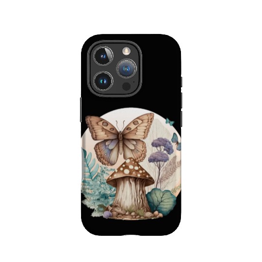 Cottagecore Butterfly Mushroom Plants Goblincore A IPhone Cases