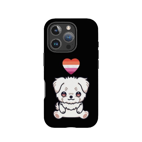 Lesbian Maltese Dog Lgbtq Orange IPhone Cases