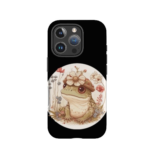 Cottagecore Cute Frog Toad Flower Crown Dark Acade IPhone Cases