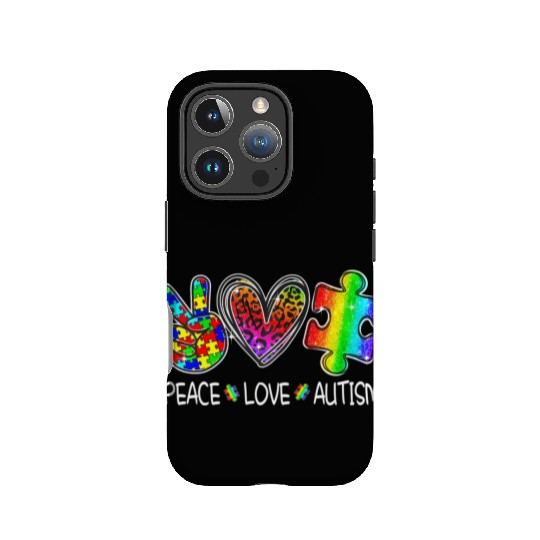 DMM401901Peace Love Autism In April We Wear Blue F IPhone Cases